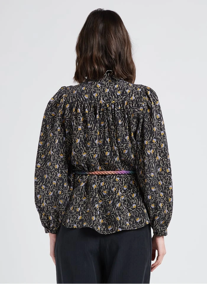 Sessun HONDO - Black Tailored Jacquard Pants - Image 5