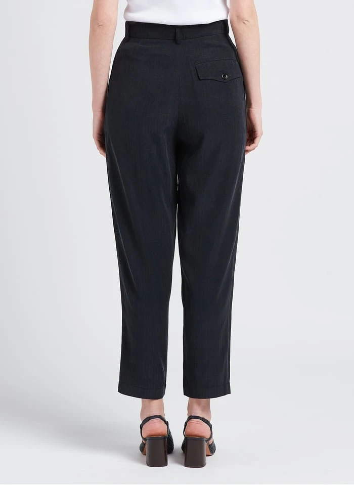Sessun HONDO - Black Tailored Jacquard Pants - Image 2