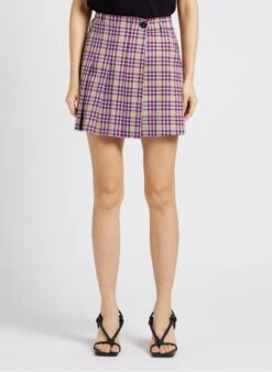 MAX & Co. FATALITA - Multicolored Short Twill Wrap Skirt