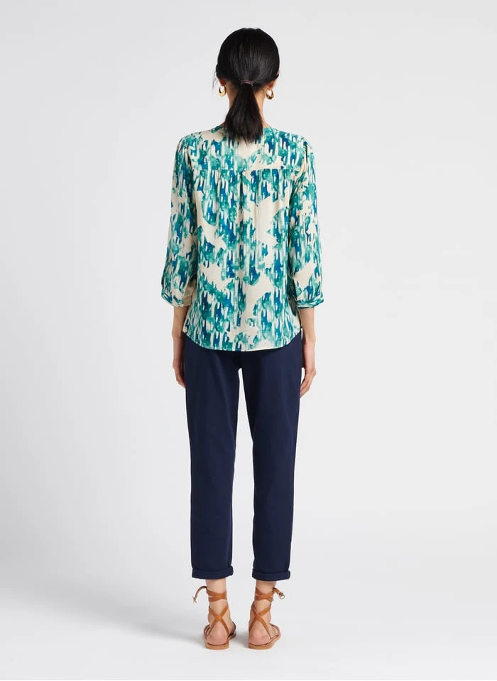 MAISON 123 SABIL - Blue 7/8 Cotton Chinos - Image 7