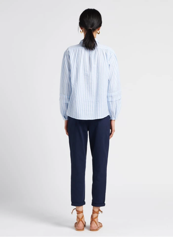 MAISON 123 SABIL - Blue 7/8 Cotton Chinos - Image 9