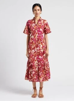 RASPODANCE - Beige Cotton-blend Shirt Dress