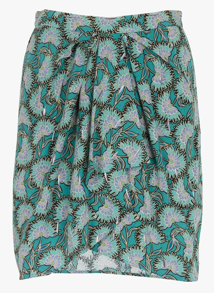 SEE U SOON Green Short Floral Print Skirt - Image 3