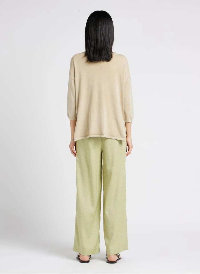 SEE U SOON Green High-rise Flared Pants - Image 3