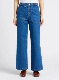 Masscob MARQUES - Faded Jeans High-rise Straight-leg Cotton Jeans