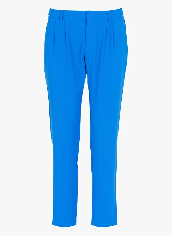 Ikks Blue Pleated Slim-fit Pants - Image 3