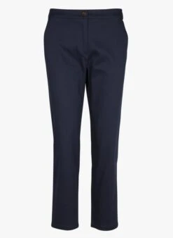 ELANOR - Blue Tapered Cotton-blend Pants