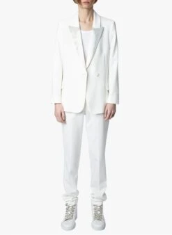 Zadig & Voltaire PRUNE - White Straight-leg Pleated Pants