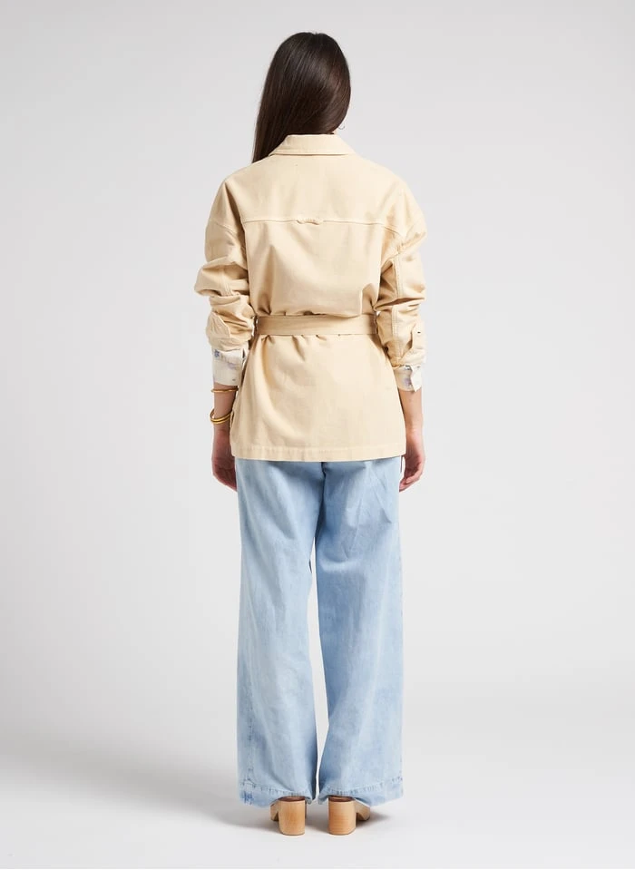 Sessun MANHATTI - Faded Jeans Wide-leg Cotton-blend Pants - Image 10