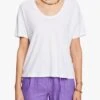 ESPRIT White Loose-fit Round-neck T-shirt