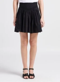 BERENICE JIVER - Black Short Cotton Skirt
