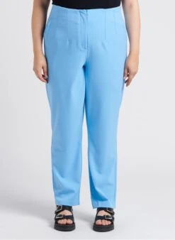 Vero Moda Curve Blue Slim-fit Tailored Pants